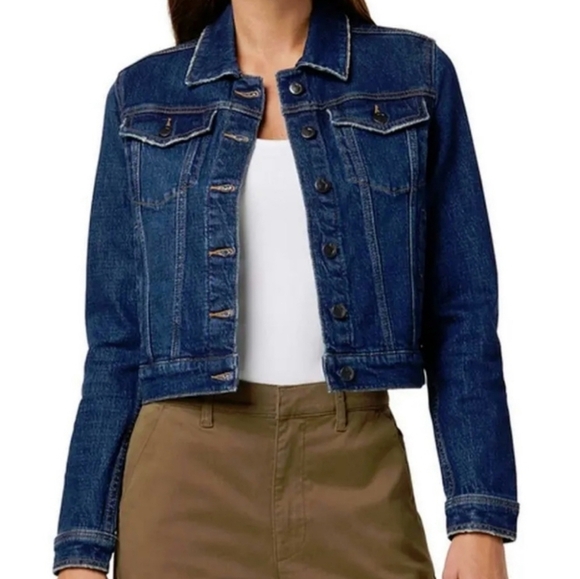 Joe’s Jeans The Cropped Denim Jacket Size Large Dalia Jean NEW - Picture 5 of 5
